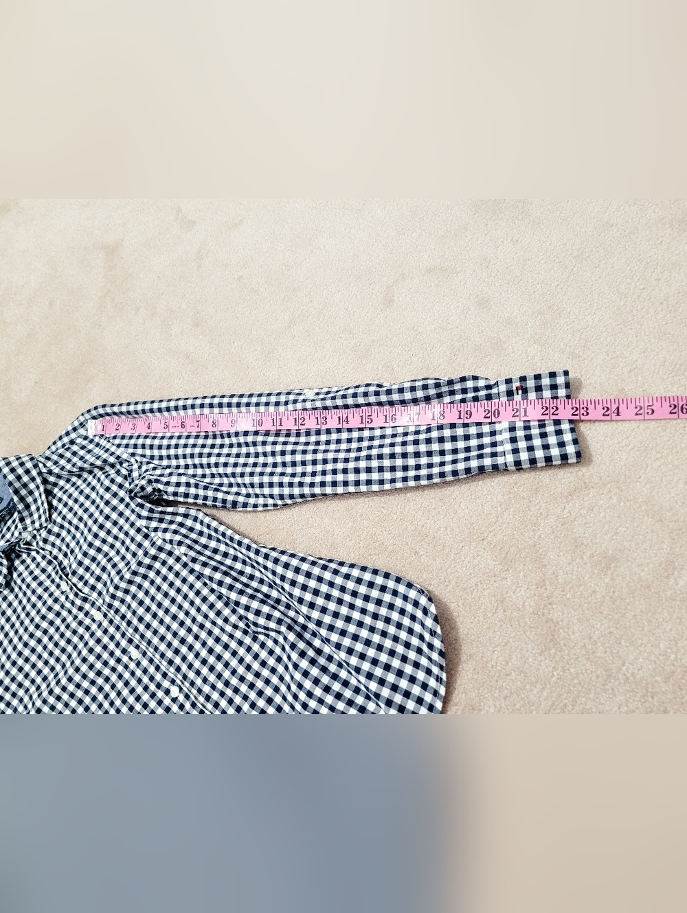 Tommy Hilfiger Classic Fit Gingham Shirt Women Size Small Blue White 100% Cotton - Picture 9 of 11